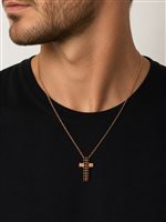 Collana Baraka Uomo in Oro rosa Diamante Black 0.43 Ct BARAKA0043 - BARAKA0043